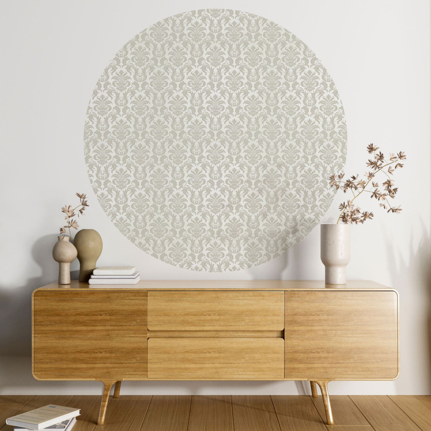 Papier peint rond / cercle - Motif damassé - 427