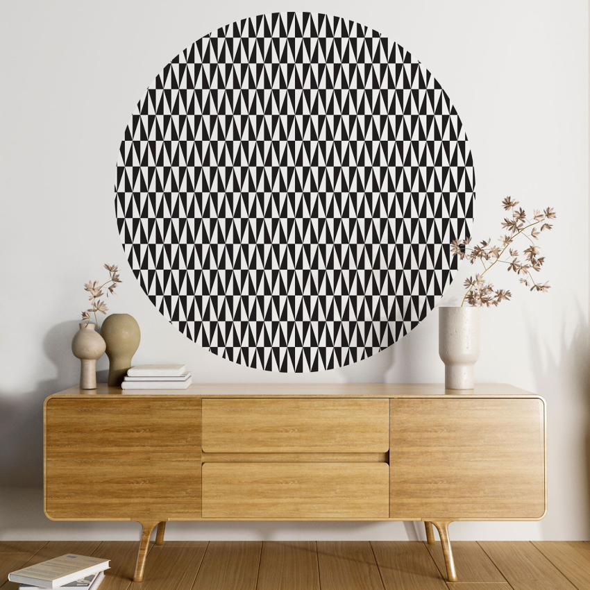 Papier peint rond / cercle - Motif géométrique - 055