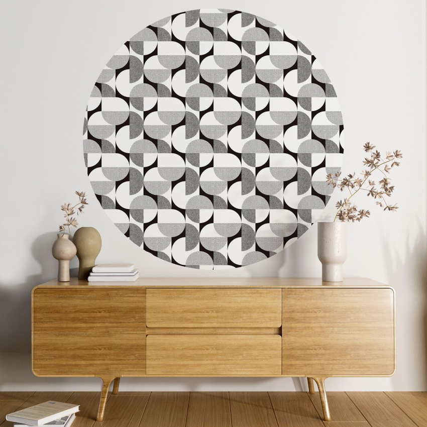 Papier peint rond / cercle - Motif géométrique - 191