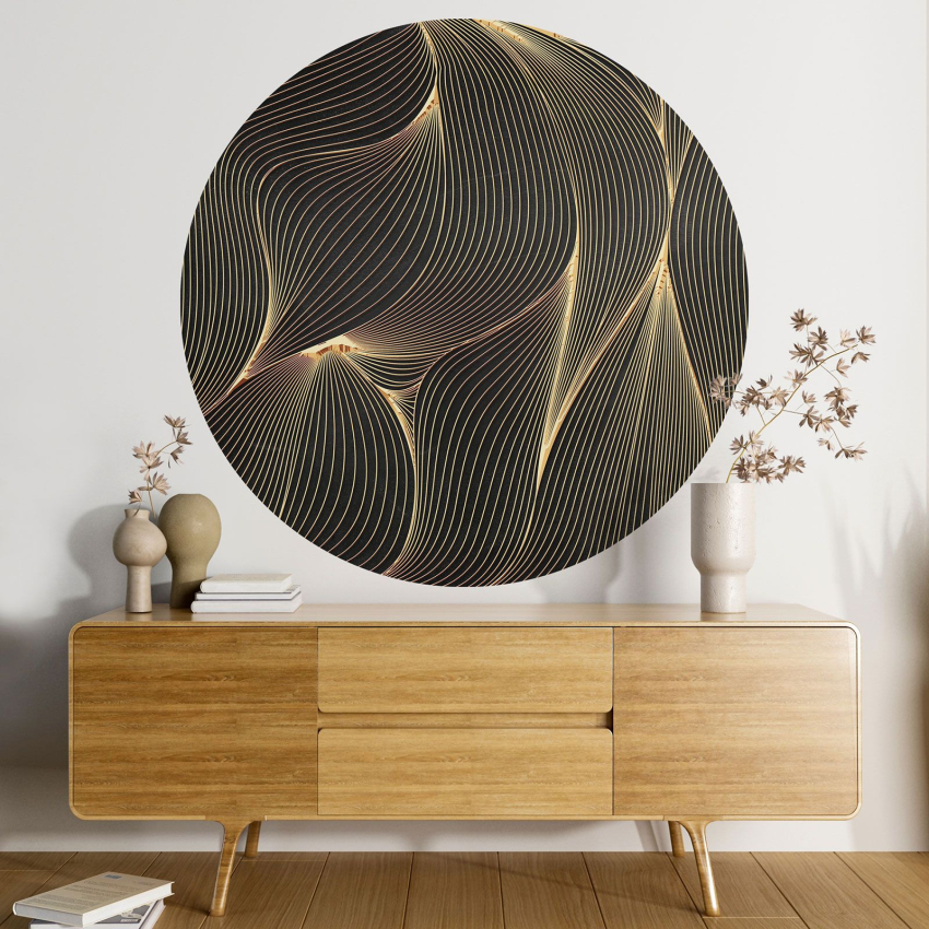 Papier peint rond / cercle - Motif géométrique