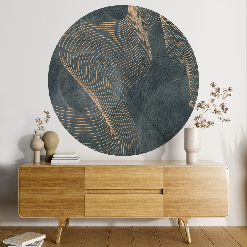 Papier peint rond / cercle - Motif géométrique