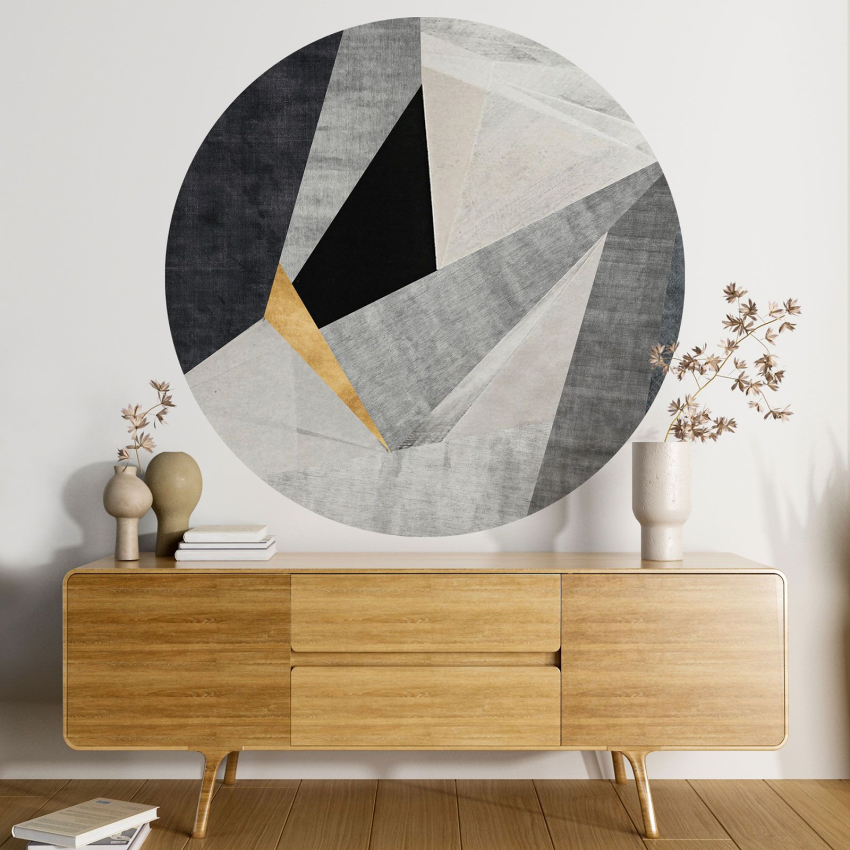 Papier peint rond / cercle - Motif géométrique