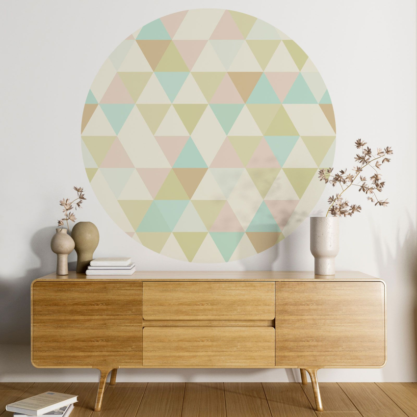Papier peint rond / cercle - Motif géométrique