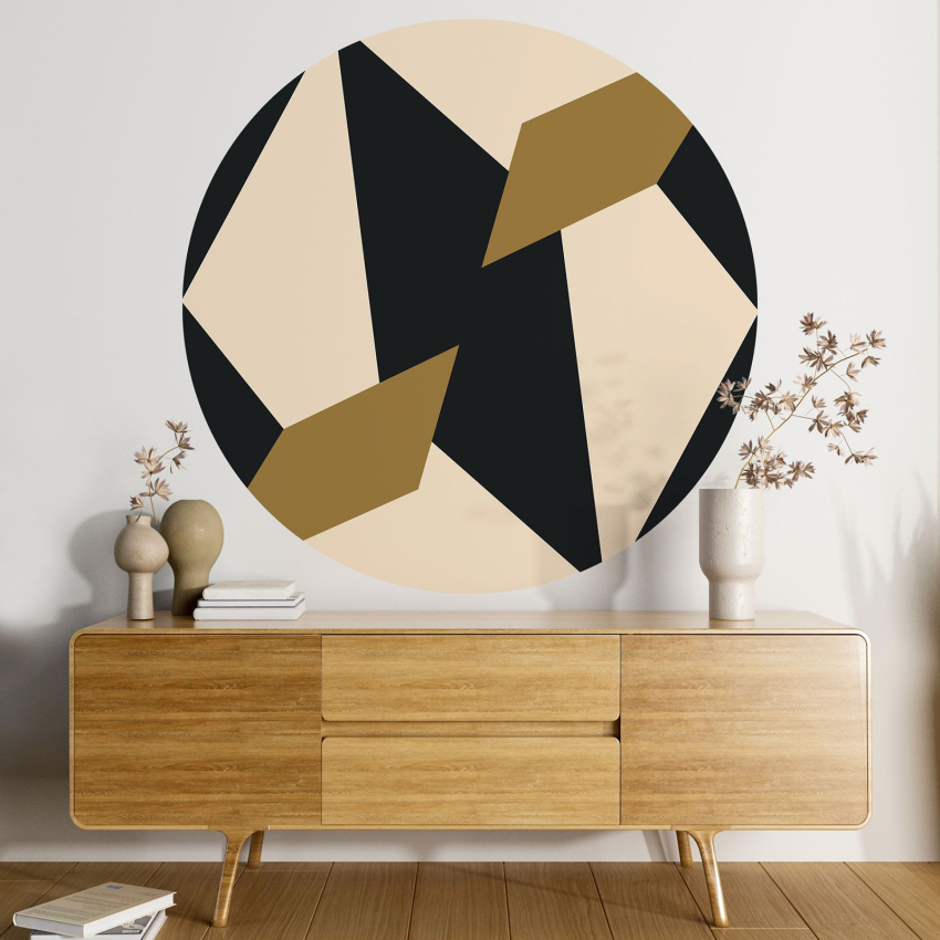 Papier peint rond / cercle - Motif géométrique