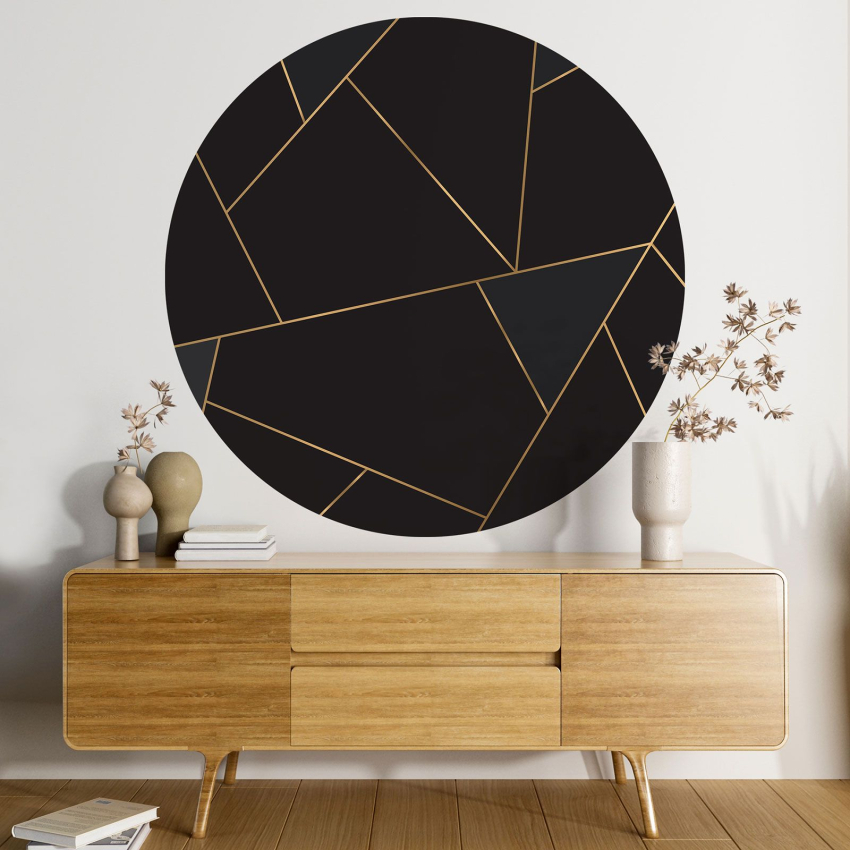 Papier peint rond / cercle - Motif géométrique