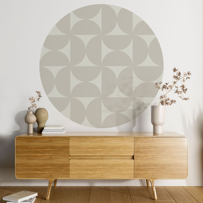 Papier peint rond / cercle - Motif géométrique