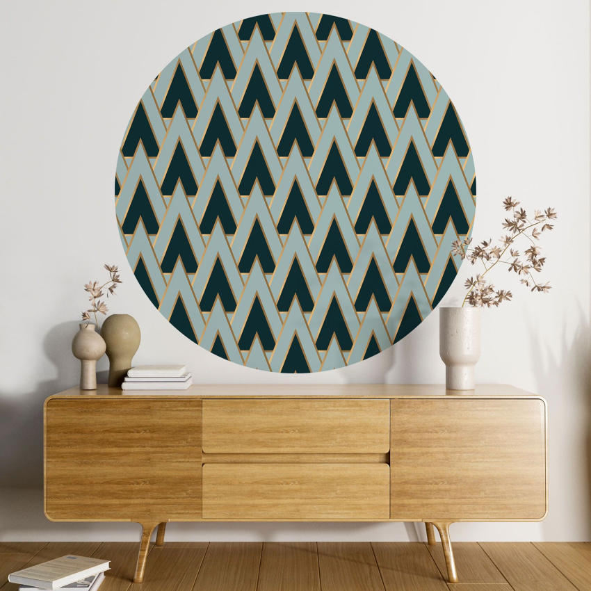 Papier peint rond / cercle - Motif géométrique - 240