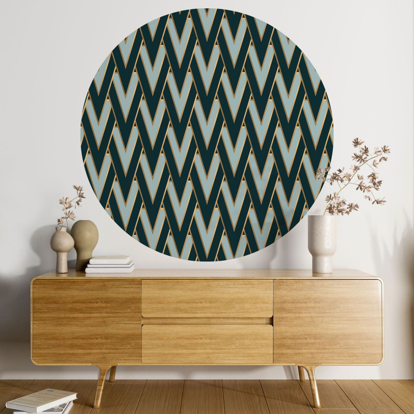 Papier peint rond / cercle - Motif géométrique - 241