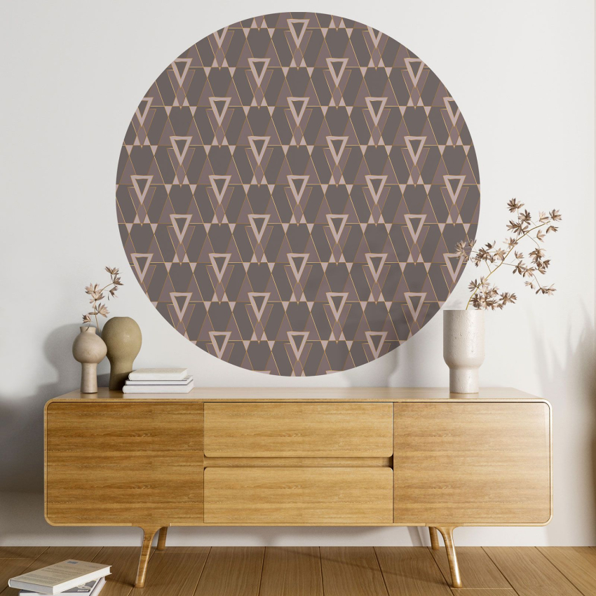 Papier peint rond / cercle - Motif géométrique - 272