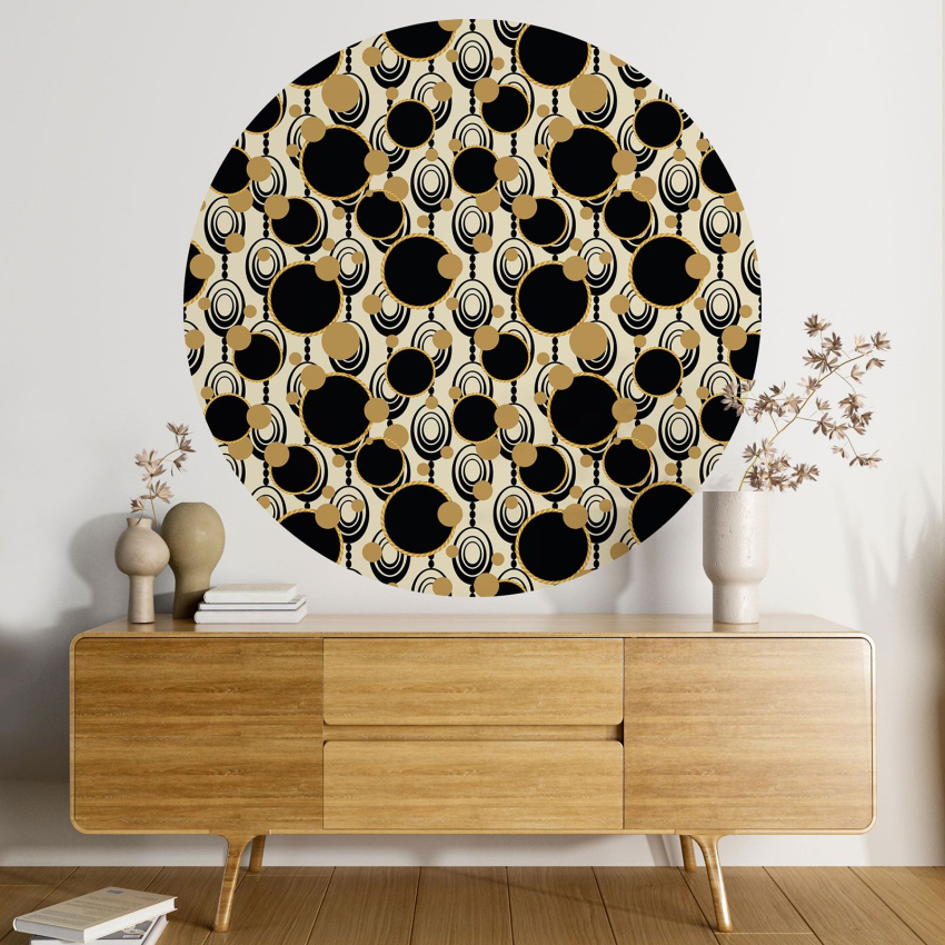 Papier peint rond / cercle - Motif géométrique - 367