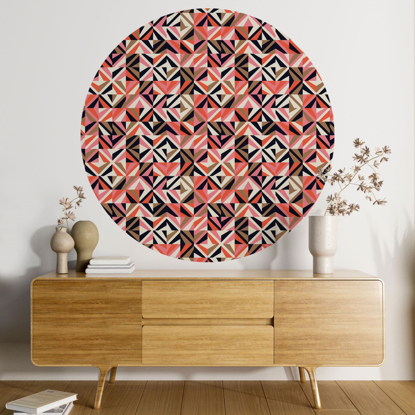 Papier peint rond / cercle - Motif géométrique - 558