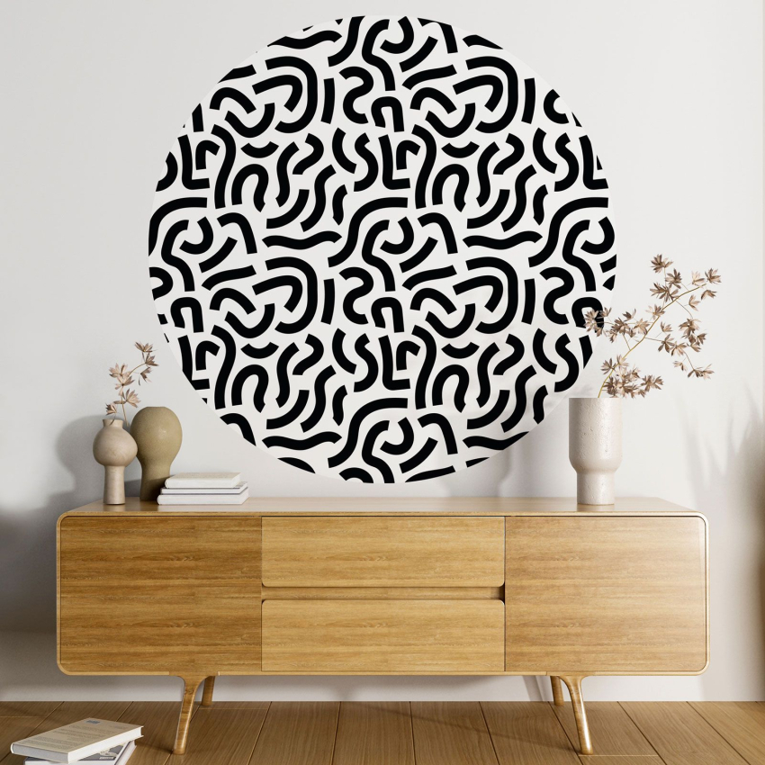 Papier peint rond / cercle - Motif Graphique - 334