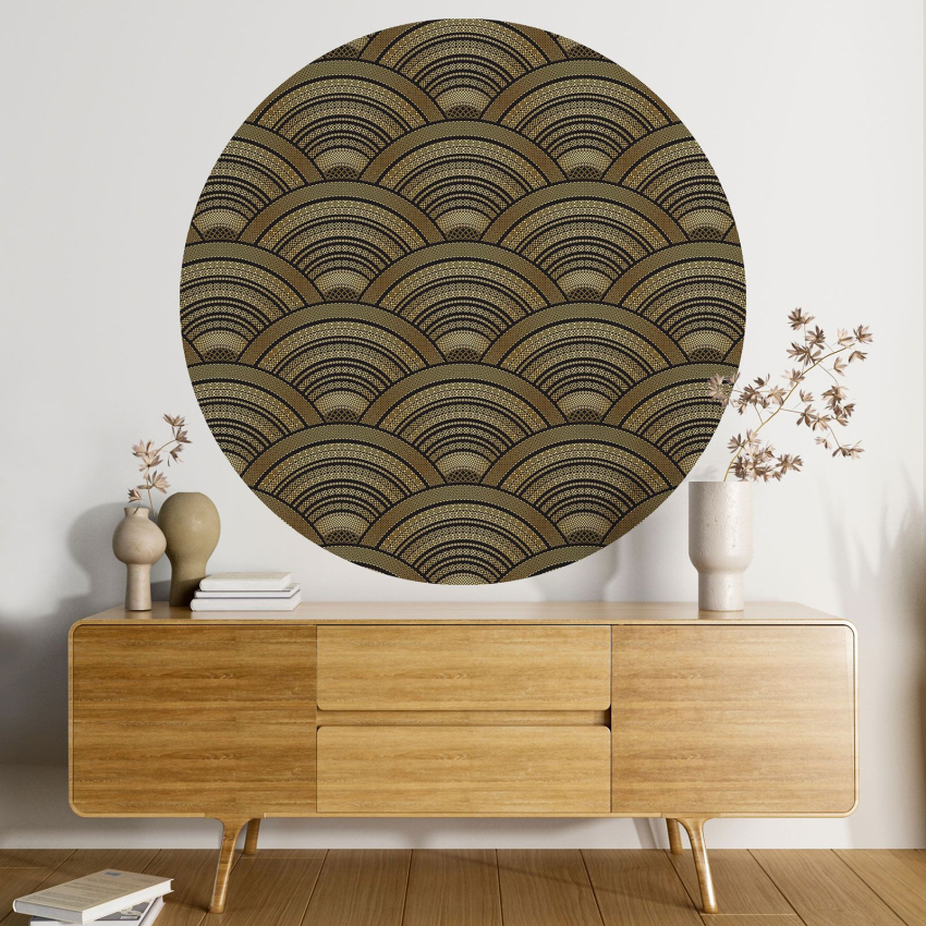 Papier peint rond / cercle - Motif oriental - 069