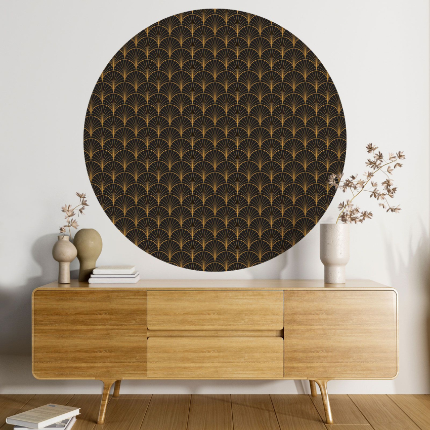 Papier peint rond / cercle - Motif oriental - 089