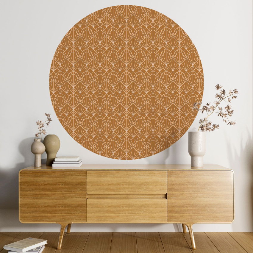 Papier peint rond / cercle - Motif oriental - 308