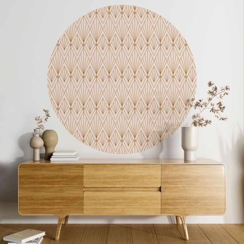 Papier peint rond / cercle - Motif oriental - 309
