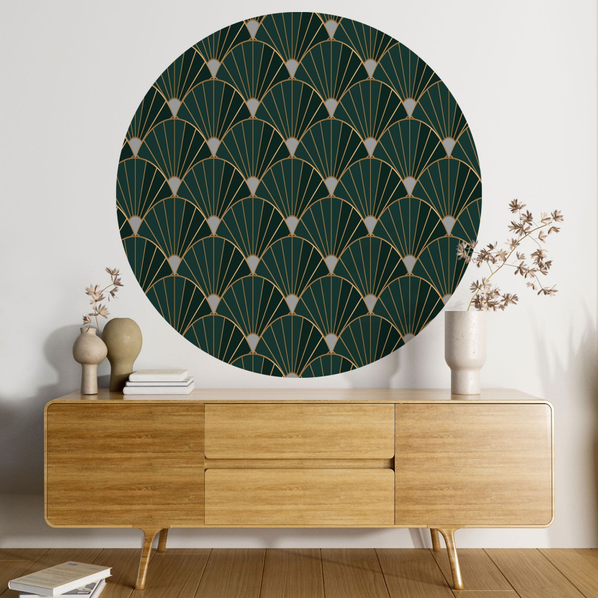 Papier peint rond / cercle - Motif oriental - 360