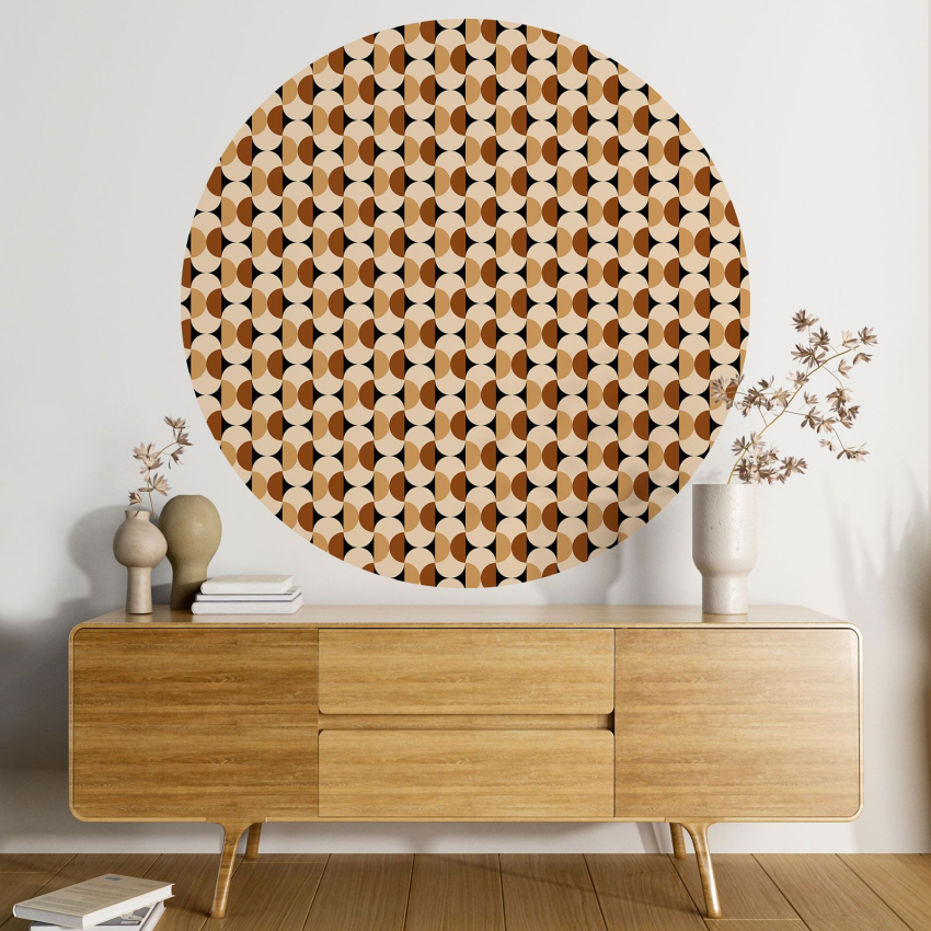 Papier peint rond / cercle - Motif oriental - 378