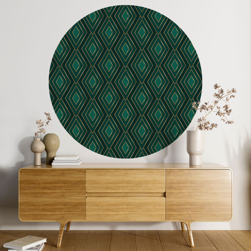 Papier peint rond / cercle - Motif oriental - 406