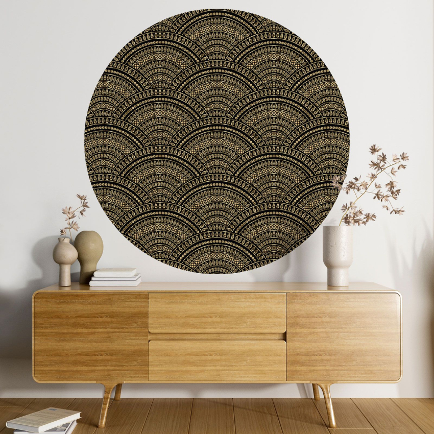 Papier peint rond / cercle - Motif oriental - 445