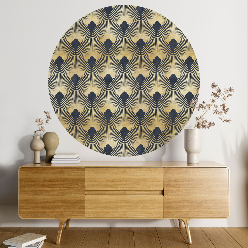 Papier peint rond / cercle - Motif oriental - 564