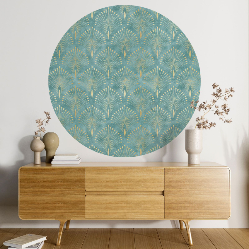 Papier peint rond / cercle - Motif oriental - 570