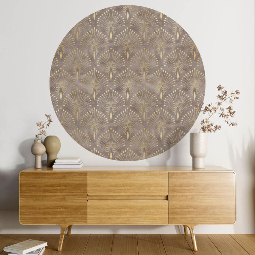 Papier peint rond / cercle - Motif oriental - 571