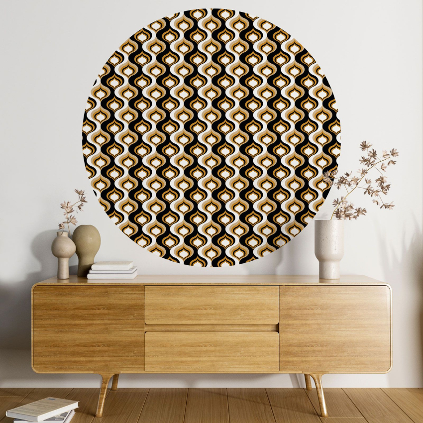 Papier peint rond / cercle - Motif oriental - 591