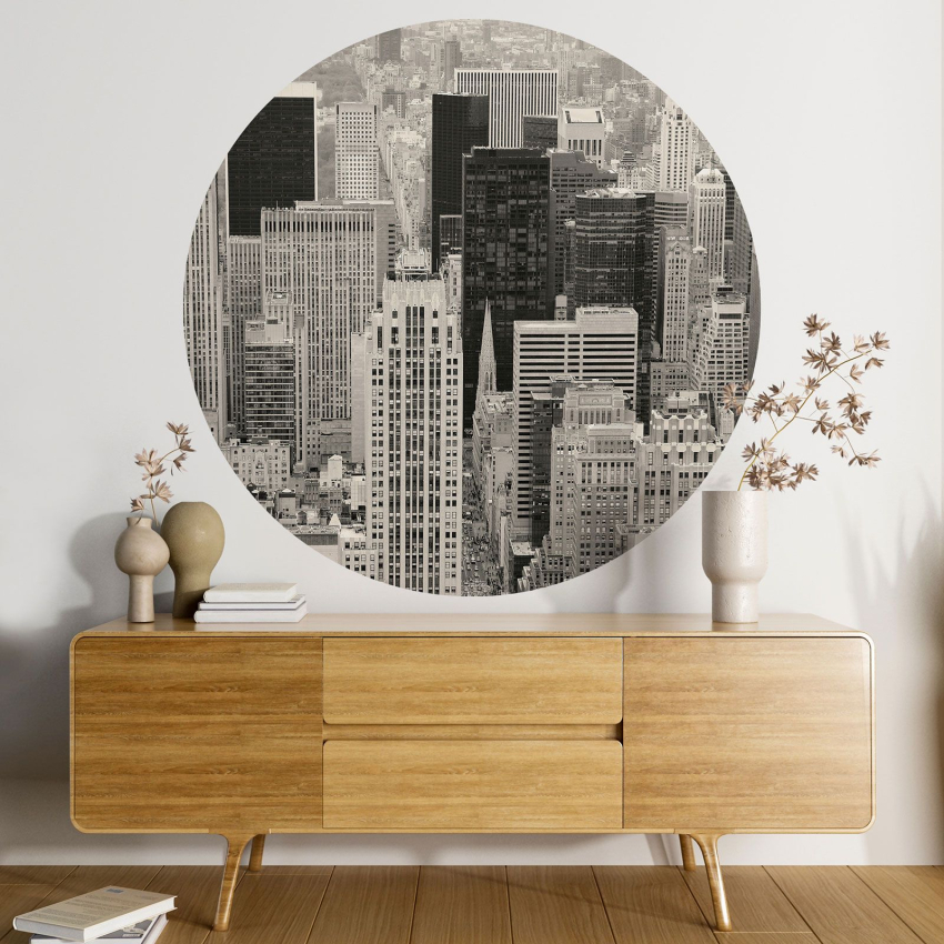 Papier peint rond / cercle - New York