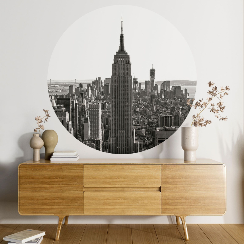 Papier peint rond / cercle - New York