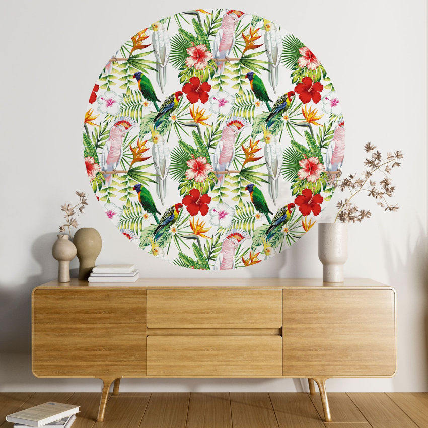 Papier peint rond / cercle - Oiseaux - 065
