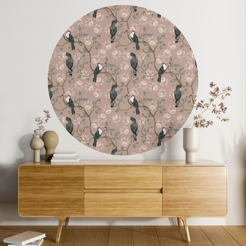 Papier peint rond / cercle - Oiseaux - 377