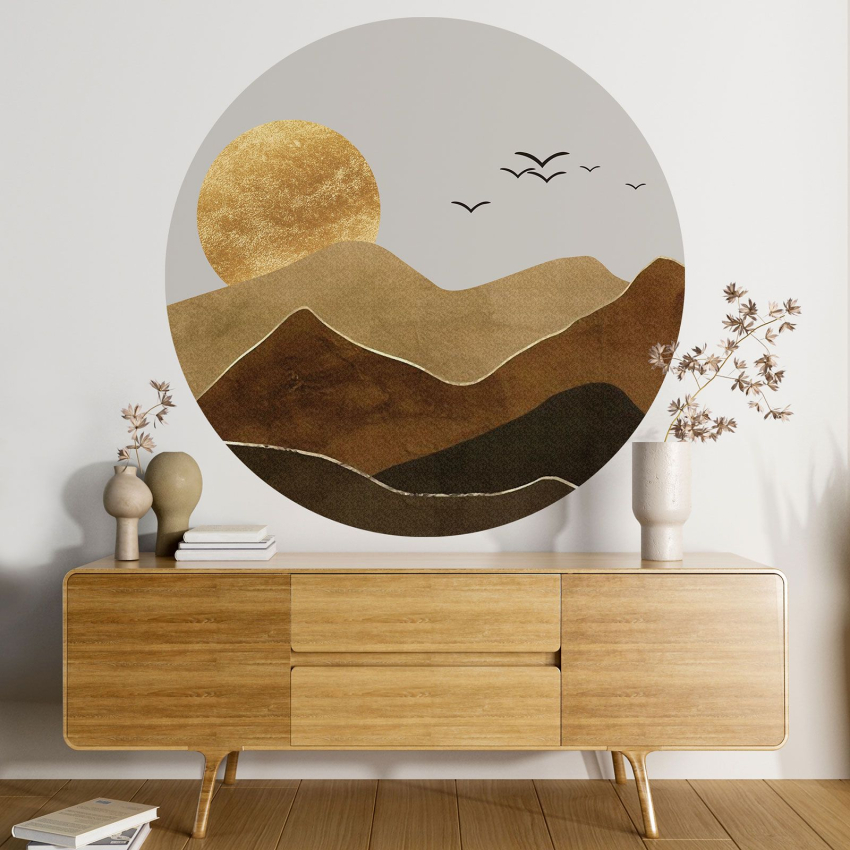 Papier peint rond / cercle - Paysage design