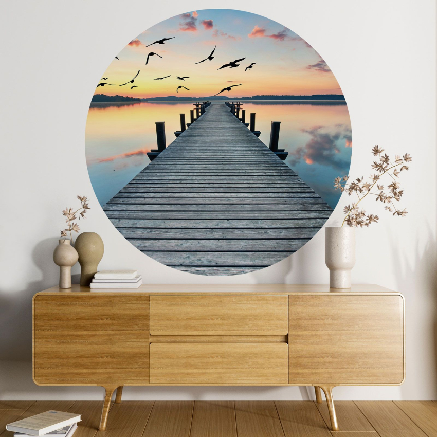 Papier peint rond / cercle - Ponton