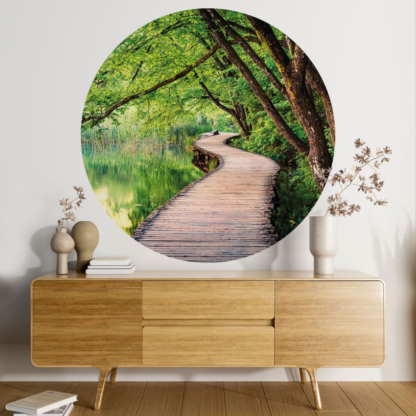 Papier peint rond / cercle - Ponton