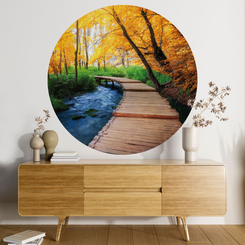 Papier peint rond / cercle - Ponton