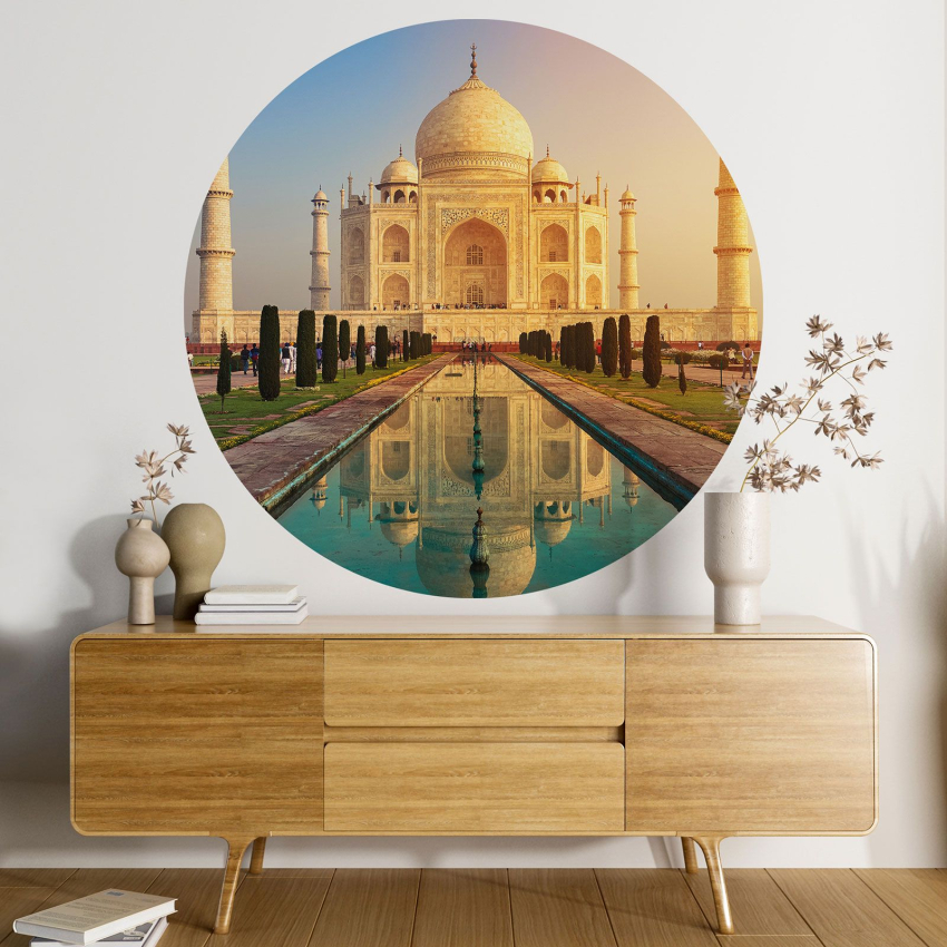 Papier peint rond / cercle - Taj Mahal