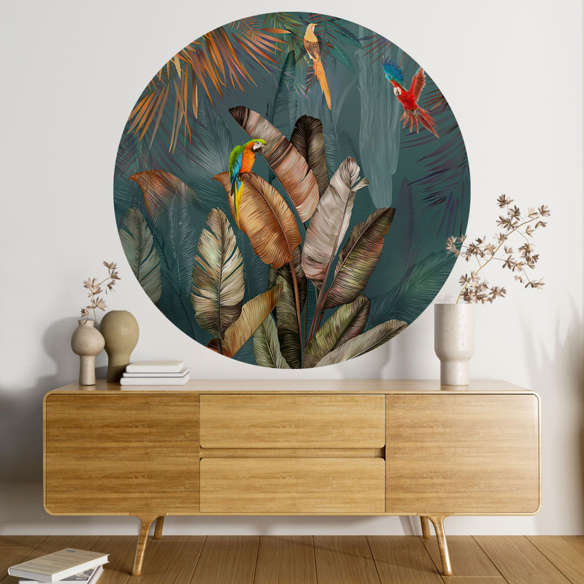 Papier peint rond / cercle - Tropical