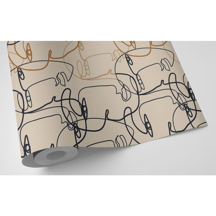 Papier peint - Visages Abstrait