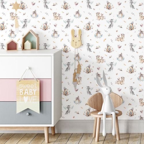 Papier peint Enfants - Animaux de la Forêt