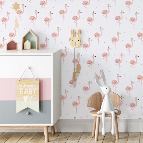 Papier peint Enfants - Flamants roses