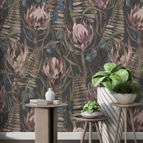 Papier peint motif XL - Motif botanique