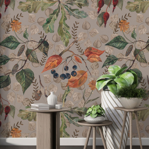 Papier peint motif XL - Motif botanique