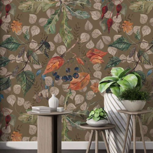 Papier peint motif XL - Motif botanique