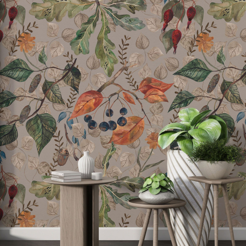 Papier peint motif XL - Motif botanique