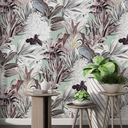 Papier peint motif XL - Motif botanique