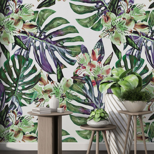 Papier peint motif XL - Motif botanique