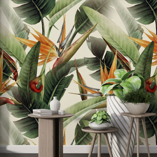 Papier peint motif XL - Motif botanique