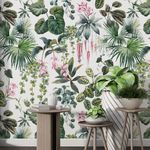 Papier peint motif XL - Motif botanique
