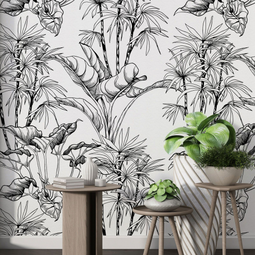 Papier peint motif XL - Motif botanique